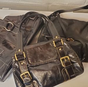 3 purses❗️BUNDLE Kenneth Cole black leather tote shoulder bag purses